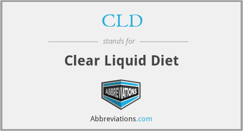 What does clear liquid diet stand for?